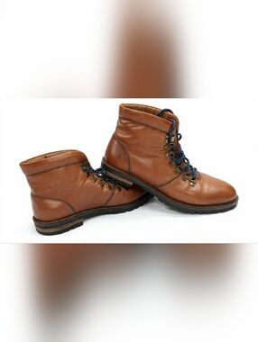 Men's Tan Leather Lace-Up Hiking Boots - Premium Comfort Roan Apex